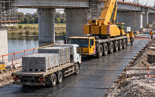 Corredor de transporte para o levantamento de pontes