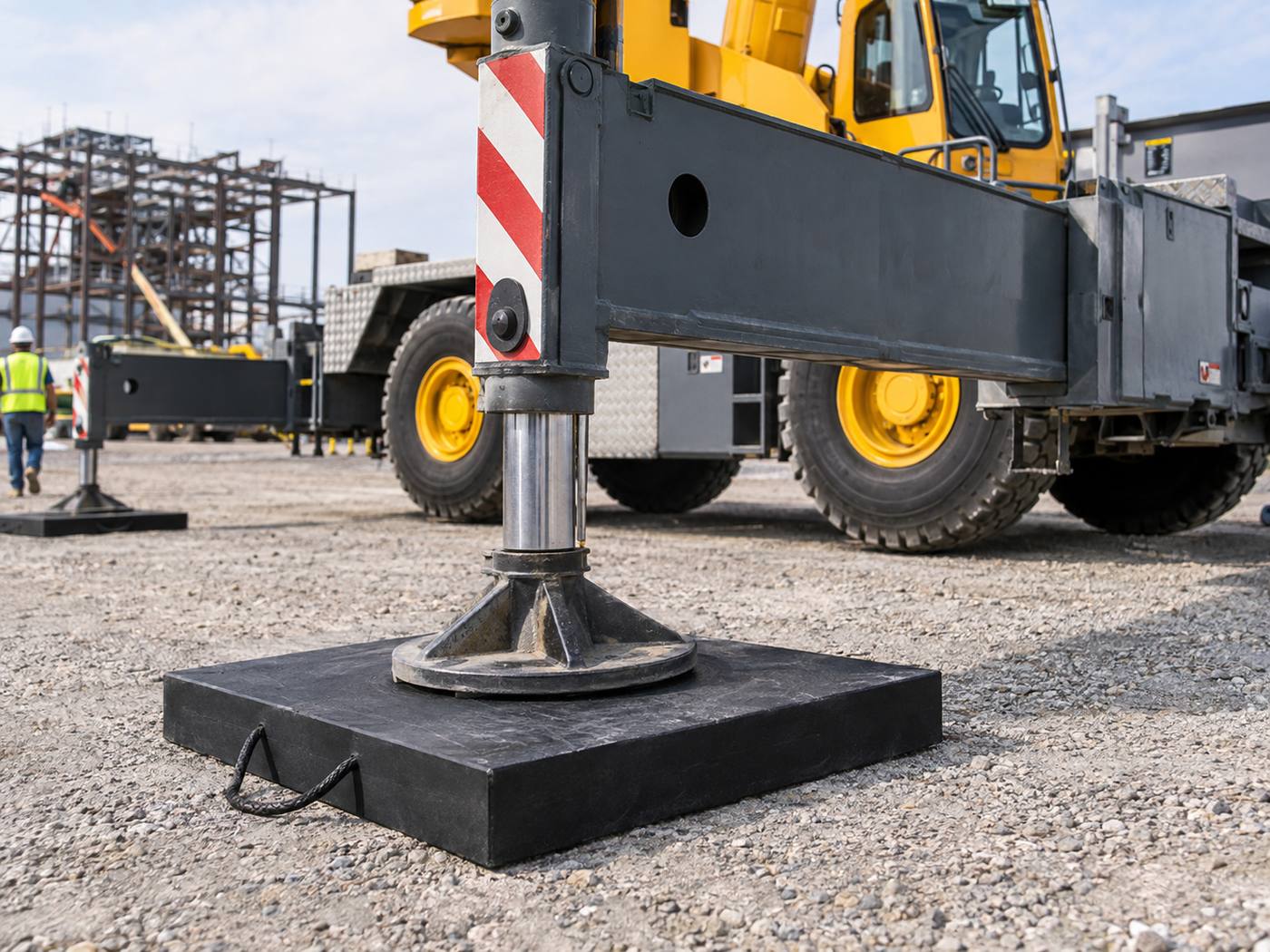 Plaques de calage pour stabilisateurs Scène utilisée