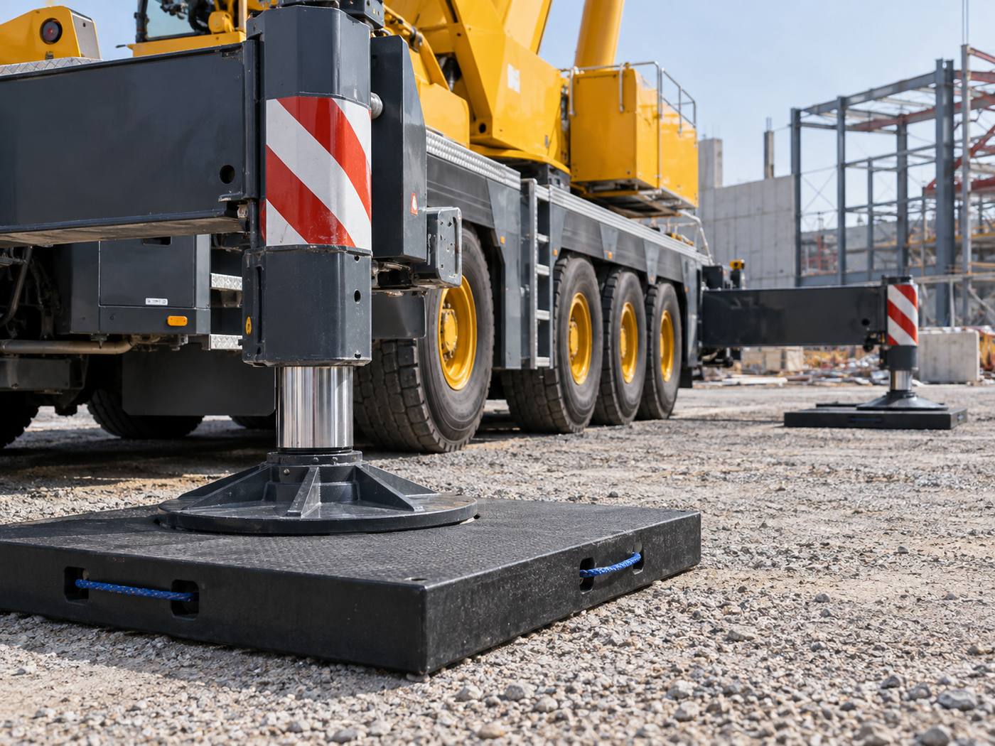 Plaques de calage pour stabilisateurs de grue