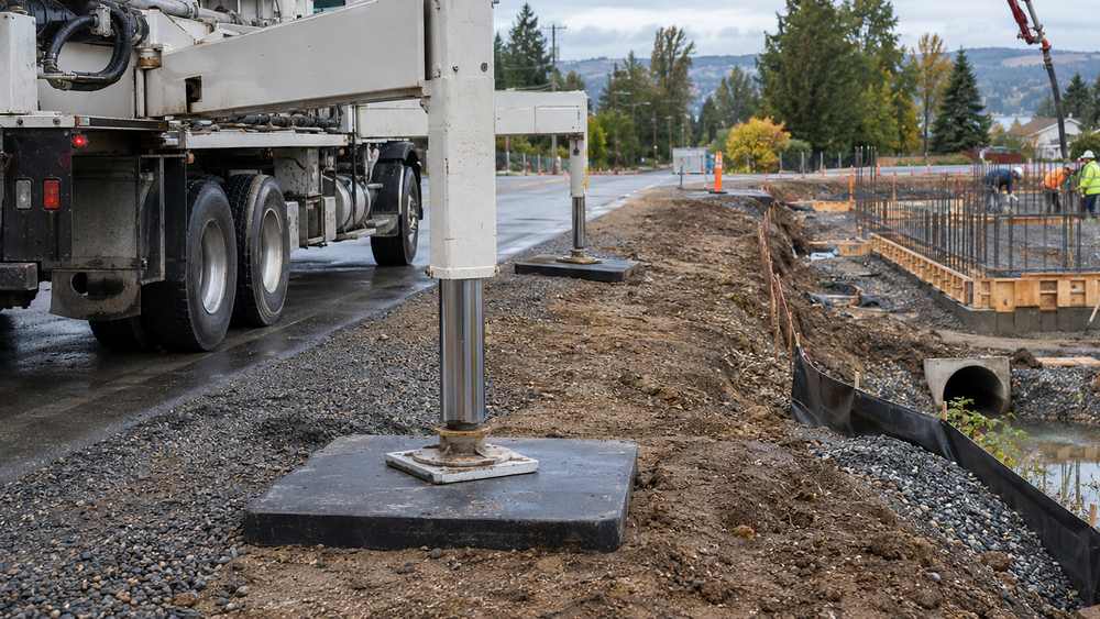 Recopilación y uso estandarizados de las patas de bomba en el lado del equipo para el nuevo mapa del sitio de construcción