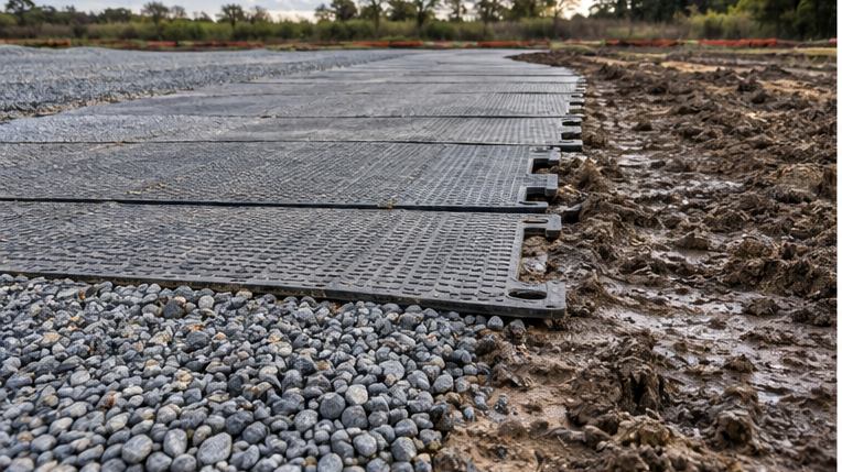 变电站扩建、变压器运输和设备检修作业，本题关注“开关设备更换时临时工作平台怎么搭建”相关写实场景