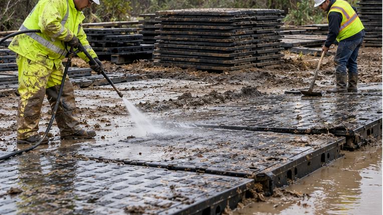 Emergency repair site for electrical circuits following heavy rains, typhoons or floods.
