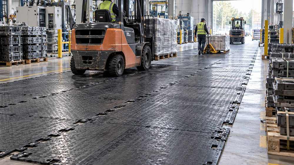 Stock and bulk packaging of pavement boards, leg mats and sheeting packages for plastics practitioners ' network