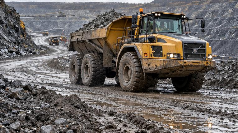 Live scenes related to short-term routes that are constantly moving within open-air pits
